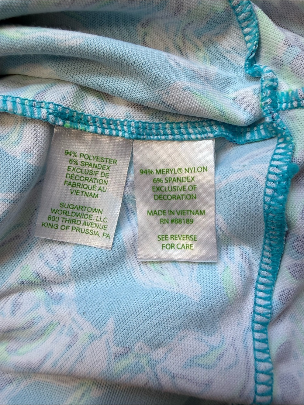 Lilly Pulitzer Nadine UPF 50+ Blue Ibiza Open Water Dress Mosaic Large Preppy - Picture 4 of 5